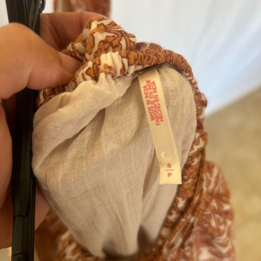 Free People Rust and Cream Floral Maxi Dress - Picture 7 of 7